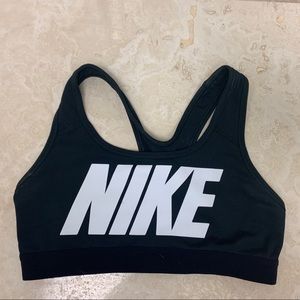 Black Nike sports bra